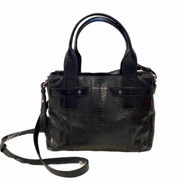 Cole Haan Bonheur Embossed Snakeskin Crossbody - Picture 1 of 9